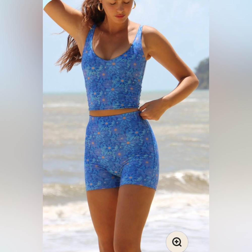 Floral Blue Two-Piece Set